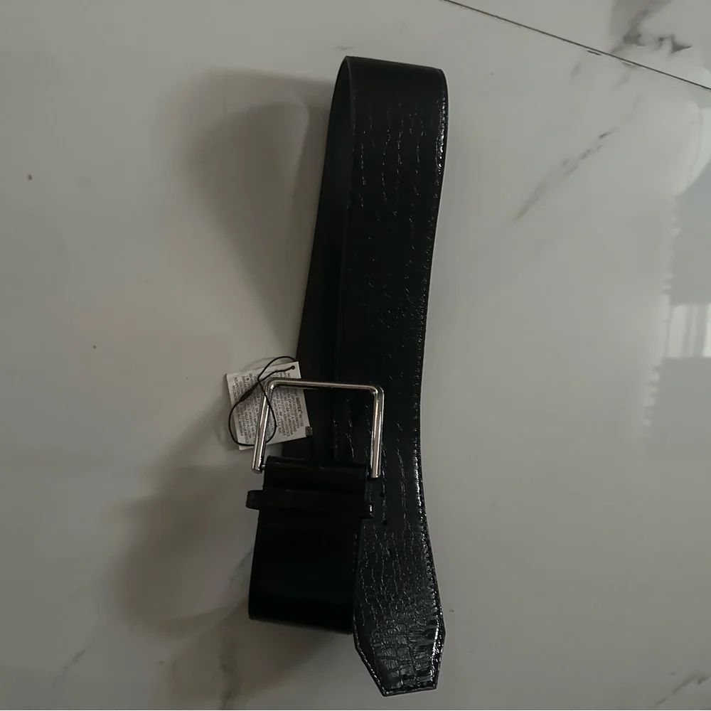Zara Black Leather Belt Bag